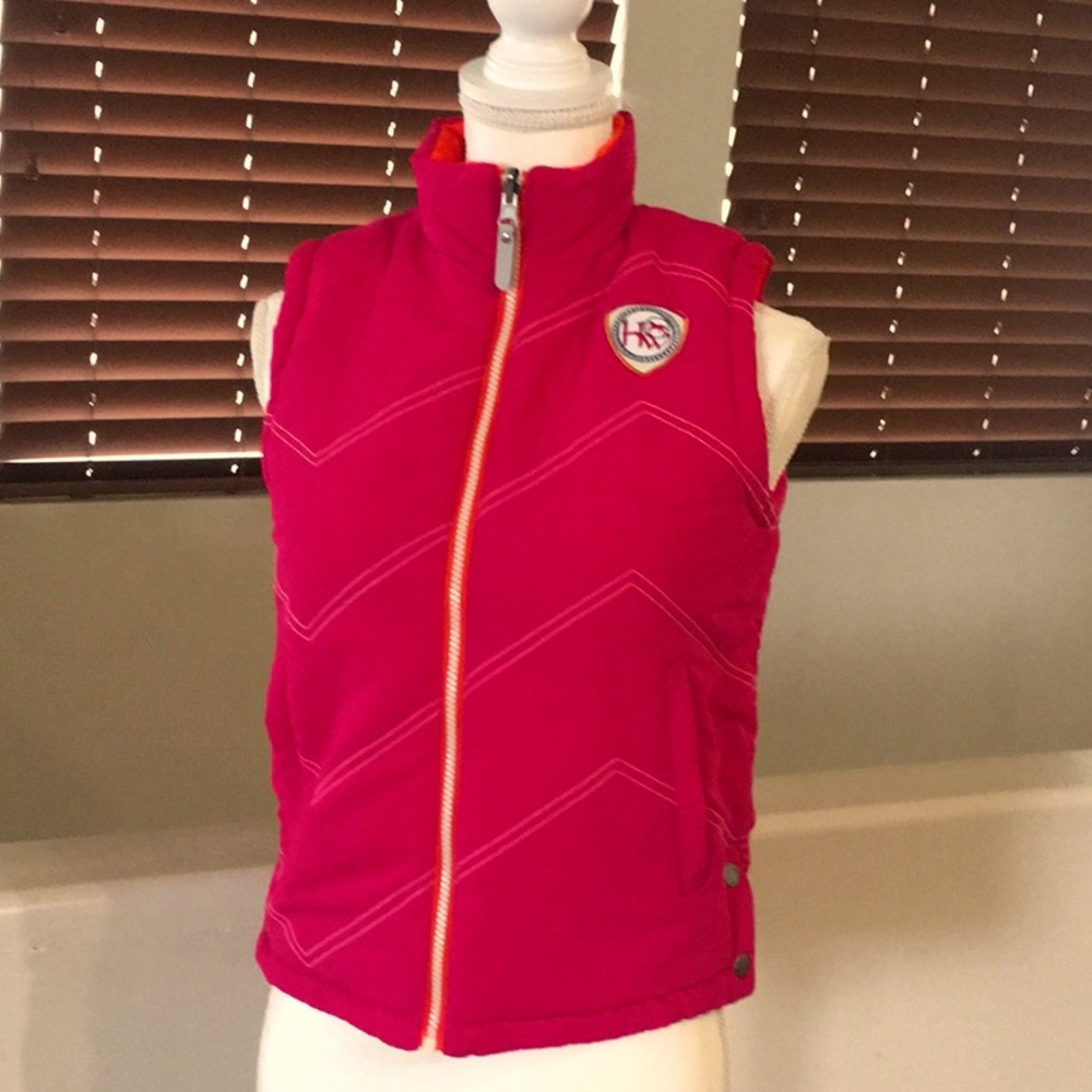Horseware dual vest. Orange and pink sides. See pictures for size